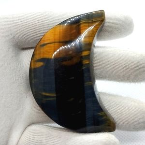 Tiger Eye Multi Colored Yellow, Dark Blue Beautiful Crystal Gemstone 61g